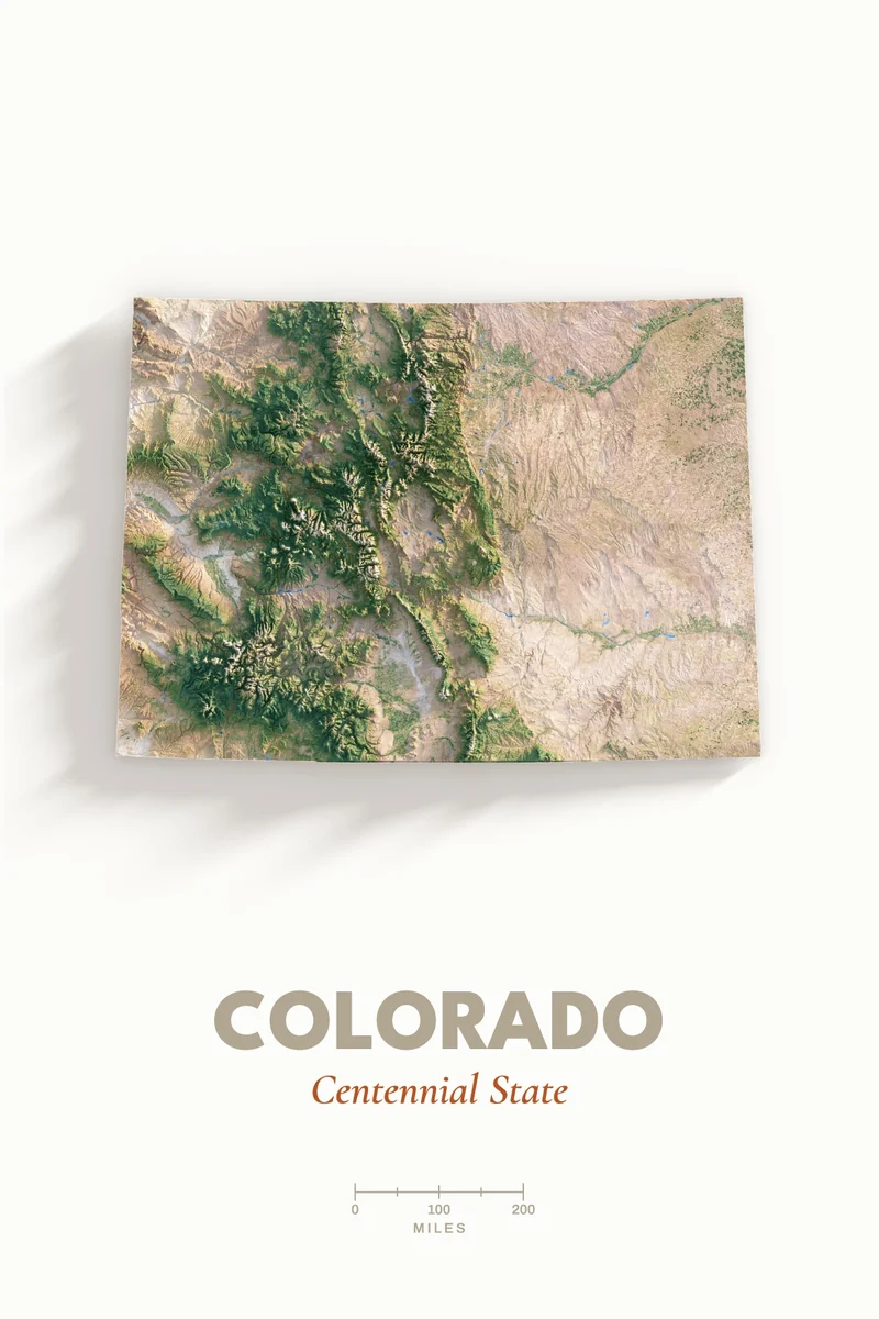 Digital front view of the Colorado proof design